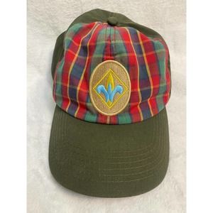 Boy Scout Uniform Hat Green Plaid Medium/Large